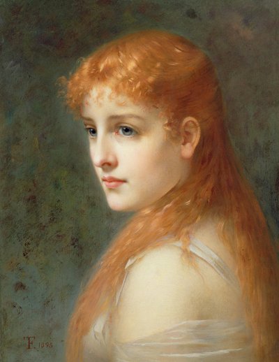 Joven con cabello rojo, 1895 de Franz Thone